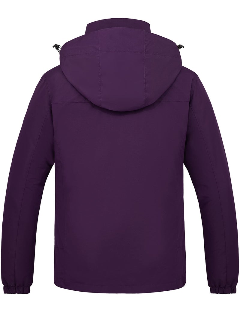 wantdo Women's 3-in-1 Ski Jacket Hooded Snowboarding Jacket Mountain Winter Coat Dark Purple M - Image 2